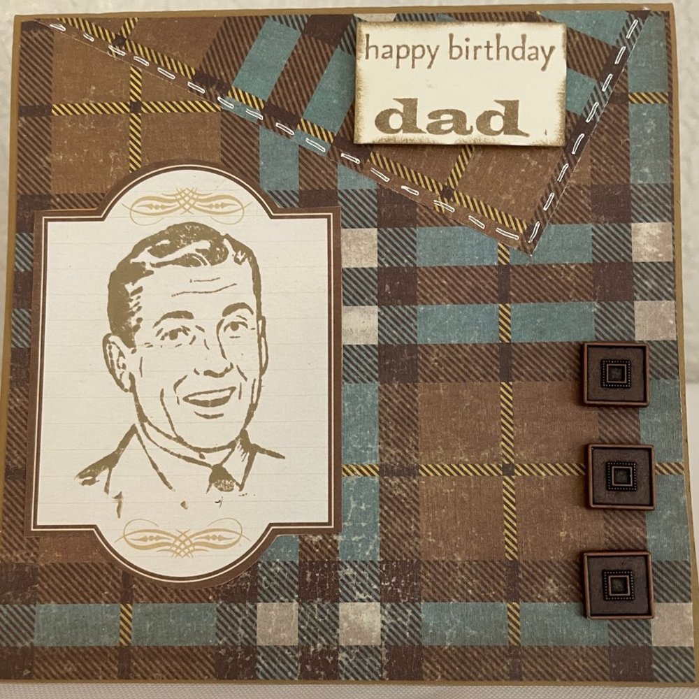 Happy Birthday Retro Dad Greeting Card Handmade